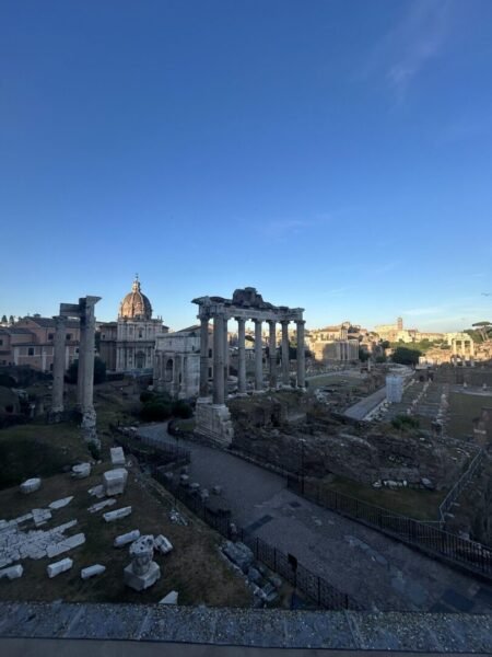 The Roman Forum ruins in Rome, Italy
