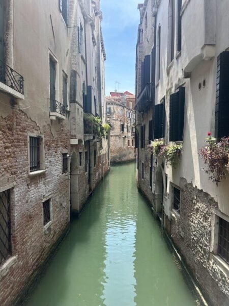 Narrow water way in Venice