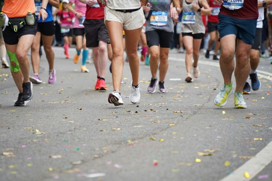 People running in an athletic event, a family-friendly thing to do in Cape Town.