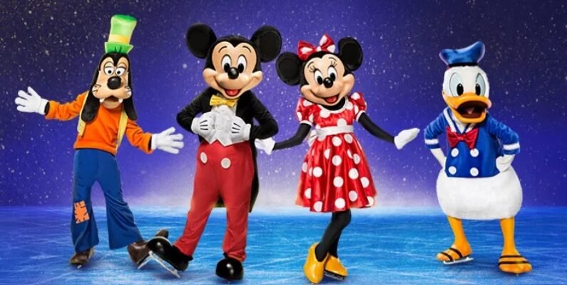 Disney characters on ice.