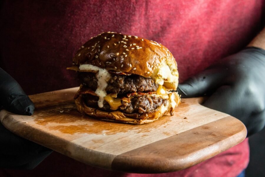 Double beef burger in Cape Town under R200